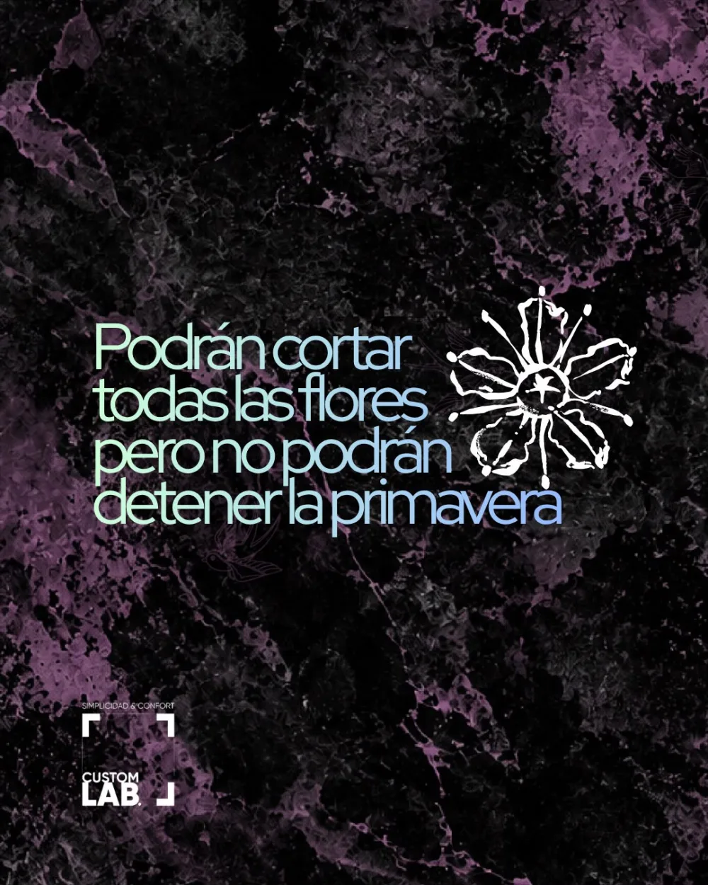 Frase del jersey: Podrán cortar todas las flores pero no podrán detener la primavera